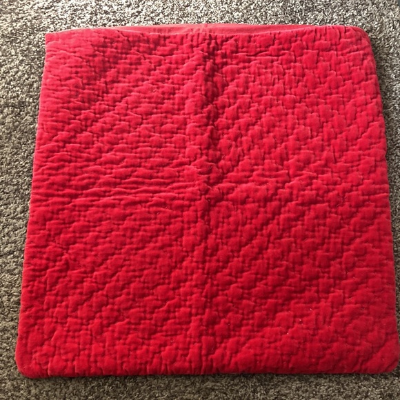 Threshold Holiday Threshold Red Quilted Pillow Case 24x24 Zipper